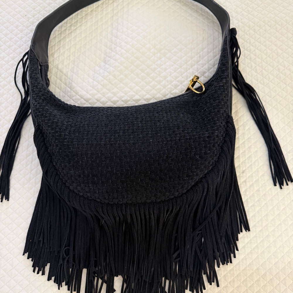Elizabeth and James NAVY Fringe Women’s Bag